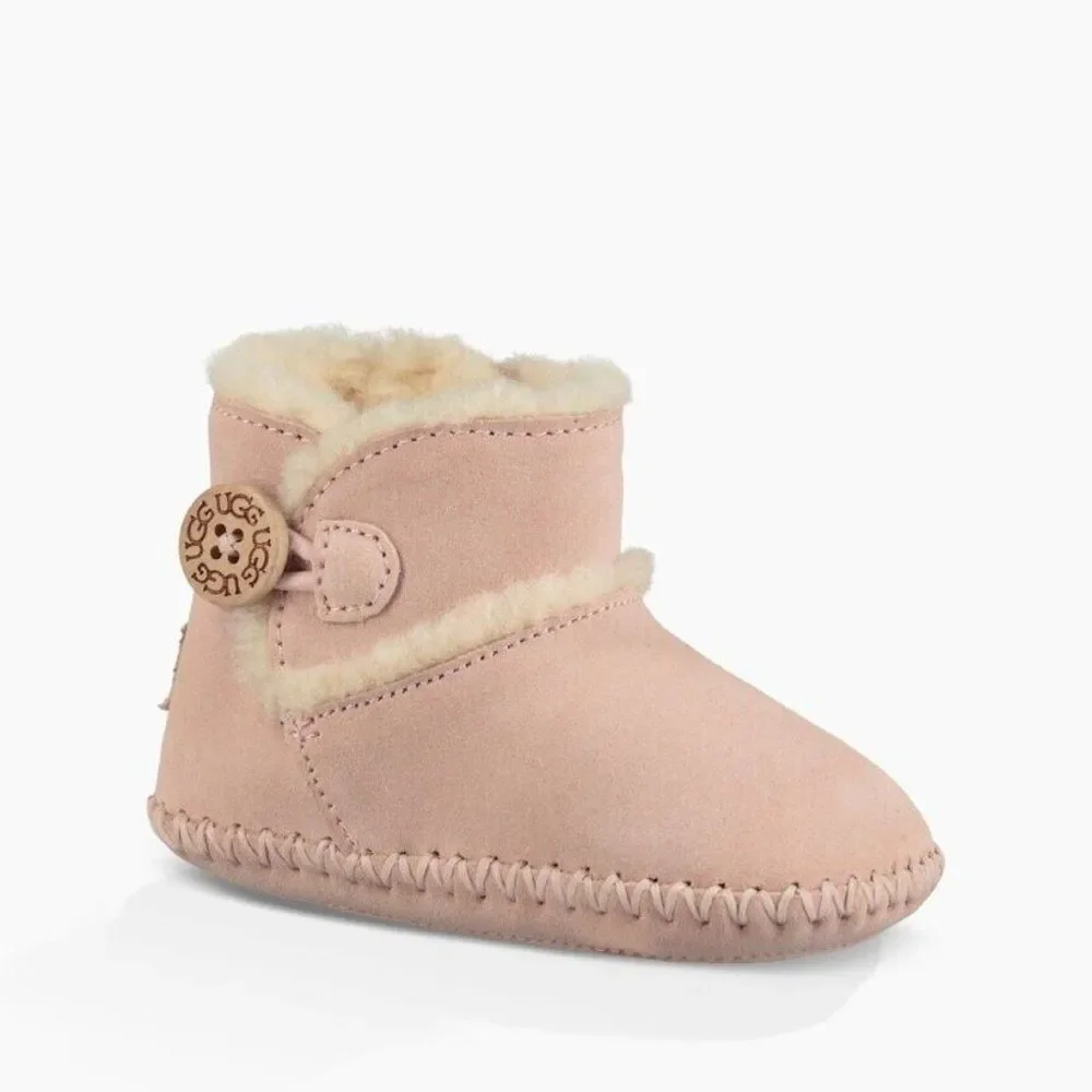 UGG Lemmy II 1018136I Toddler Kid's Baby Pink Suede & Sheepskin Bootie UGG367